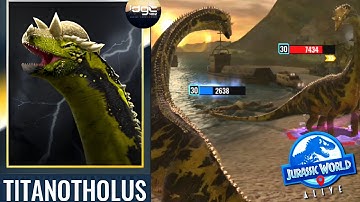 Titanotholus Lvl 30 in Action! First Look PVP | Jurassic World Alive