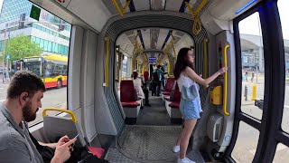 Relaxing Warsaw Tram Ride Experience 🚋 | 4K POV Sights &amp; Sounds