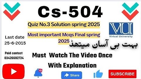 Cs504 Quiz 3 Most Important Mcqs Final term