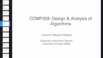 COMP359 - Design and Analysis of Algorithms - Divide and Conquer - part2