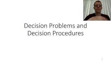[2a-3] Decision Problems and Procedures (COMP2270 2017)