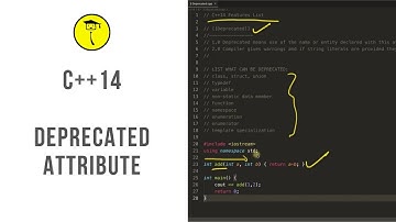 Deprecated Attribute In C++