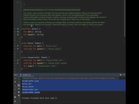 Kotlin - upcasting programming demo