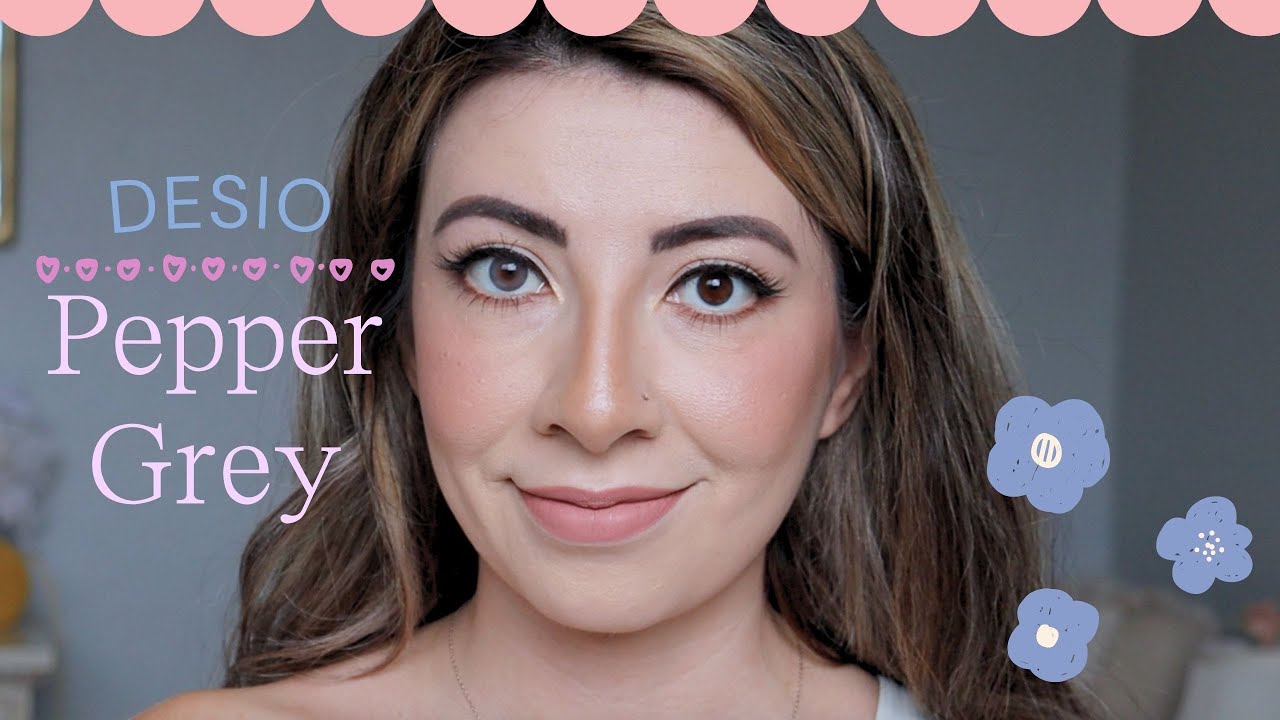 Pepper Grey Desio Contacts on Dark Brown Eyes YouTube