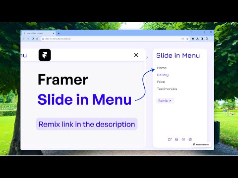 Framer Navbar: Slide in Menu for Desktop and Mobile