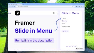 Framer Navbar: Slide in Menu for Desktop and Mobile screenshot 3