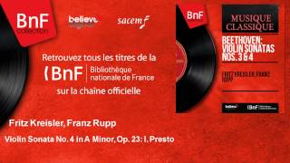 Fritz Kreisler, Franz Rupp - Violin Sonata No. 4