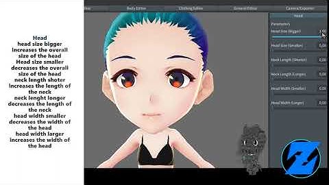 VRoid Studio Tutorial short 11 -  Female body height , shoulders and head