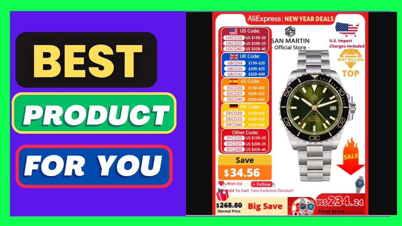 San Martin 39mm Diver GMT Watch Enamel Dial NH34