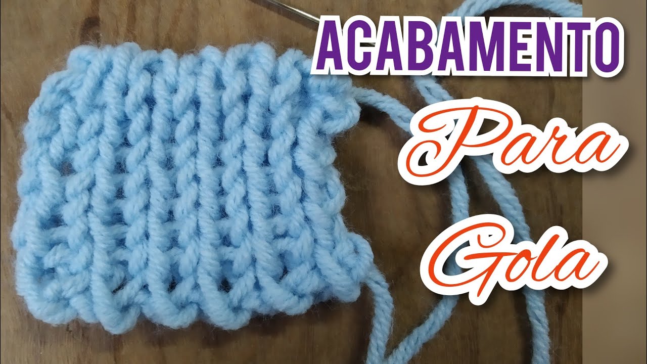 Acabamento arredondado para gola de tricô