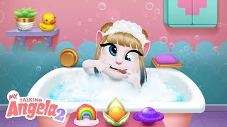 🛁⭐ Best Bubbles EVER! My Talking Angela 2 💝❤️  #mytalkingangela2 #video