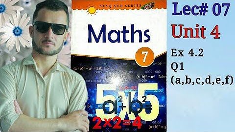 7th-Math-Unit-4-Ex-4.2 Q1(Part a,b,c,d,e,f)(Afaq Sun Series)