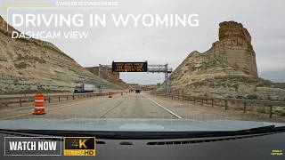 Driving in Wyoming | Dashcam view | March 2026 | 4K