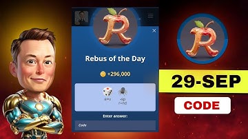 Rebus of the day musk empire 28-29 September | X Empire Rebus of the day today 29 September | Riddle