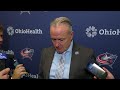 Mathieu Olivier, Jake Christiansen, Mikael Pyyhtia, Head Coach Dean Evason | Postgame Media