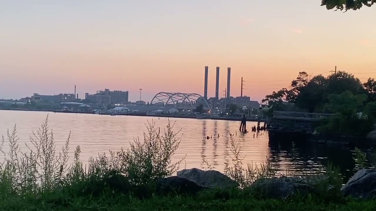 Sunset at India Point Park Providence, Rhode Island