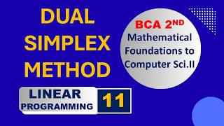 Dual Simplex Method | Linear Programming | MDU BCA MFCS | BJ SCHOLARS |