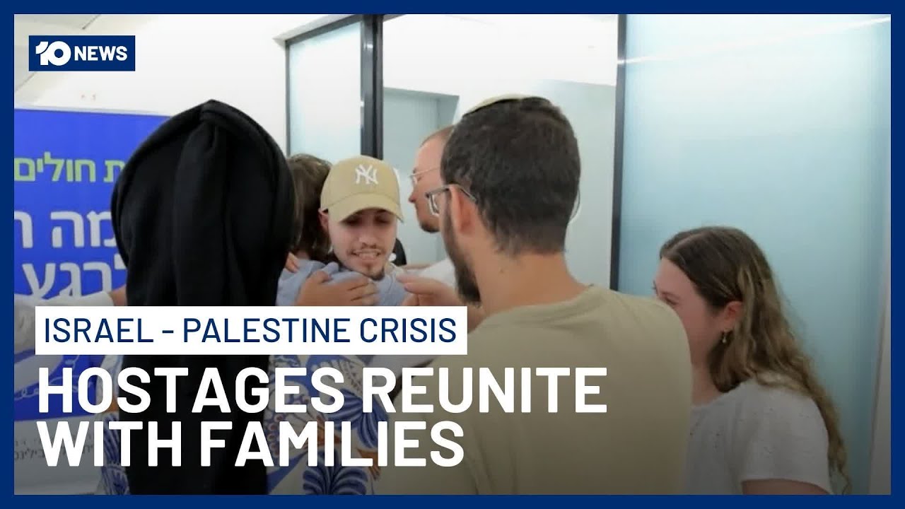 Released Israeli Hostages Arrive At Hospital, Reunite With Families As ...