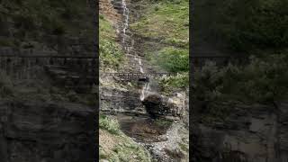 Glacier National Park Road to the Sun Upside down waterfall #glaciernationalpark