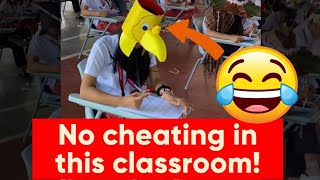 VIRAL: STUDENTS WEAR HILARIOUS ANTI-CHEATING HATS AT EXAMS 😅 #anticheatinghats #cheating #hilarious