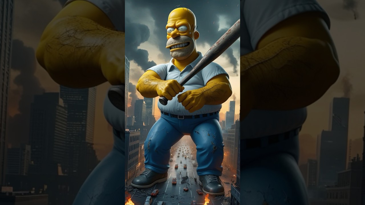Giant Simpsons Destroy City!