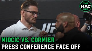 Stipe Miocic Vs. Daniel Cormier Face Off Ufc 252 Press Conference