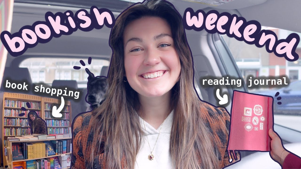 spend a bookish weekend with me🥰 book shopping, journaling, and a reading vlog💖💫