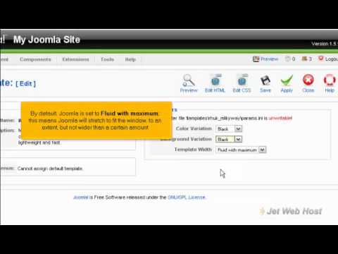 How to customize the default template in Joomla