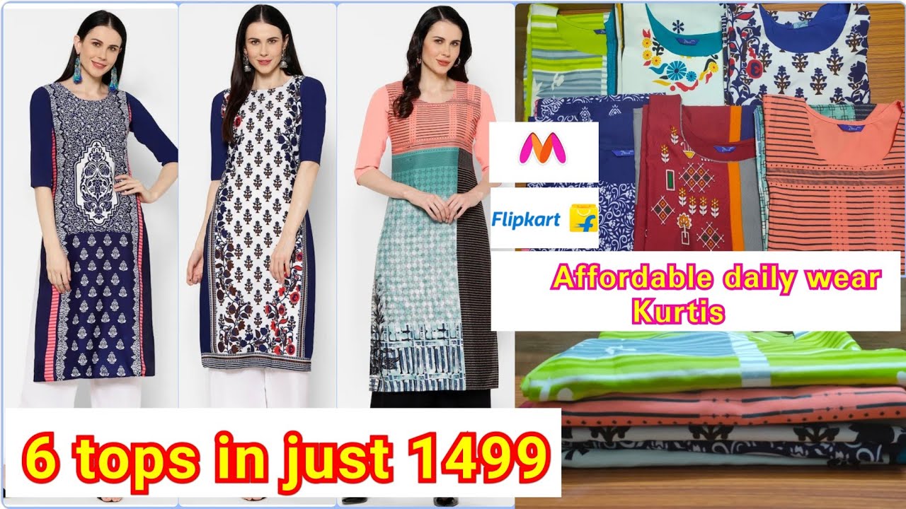 Myntra Kurti haul | 6 Kurtis in just 1499 | Must watch super affordable Kurtis from Myntra/flipkart