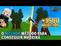 1500 MADEIRAS COM UMA ÁRVORE! O melhor farm do Hytale