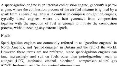 Difference between SI and CI engine