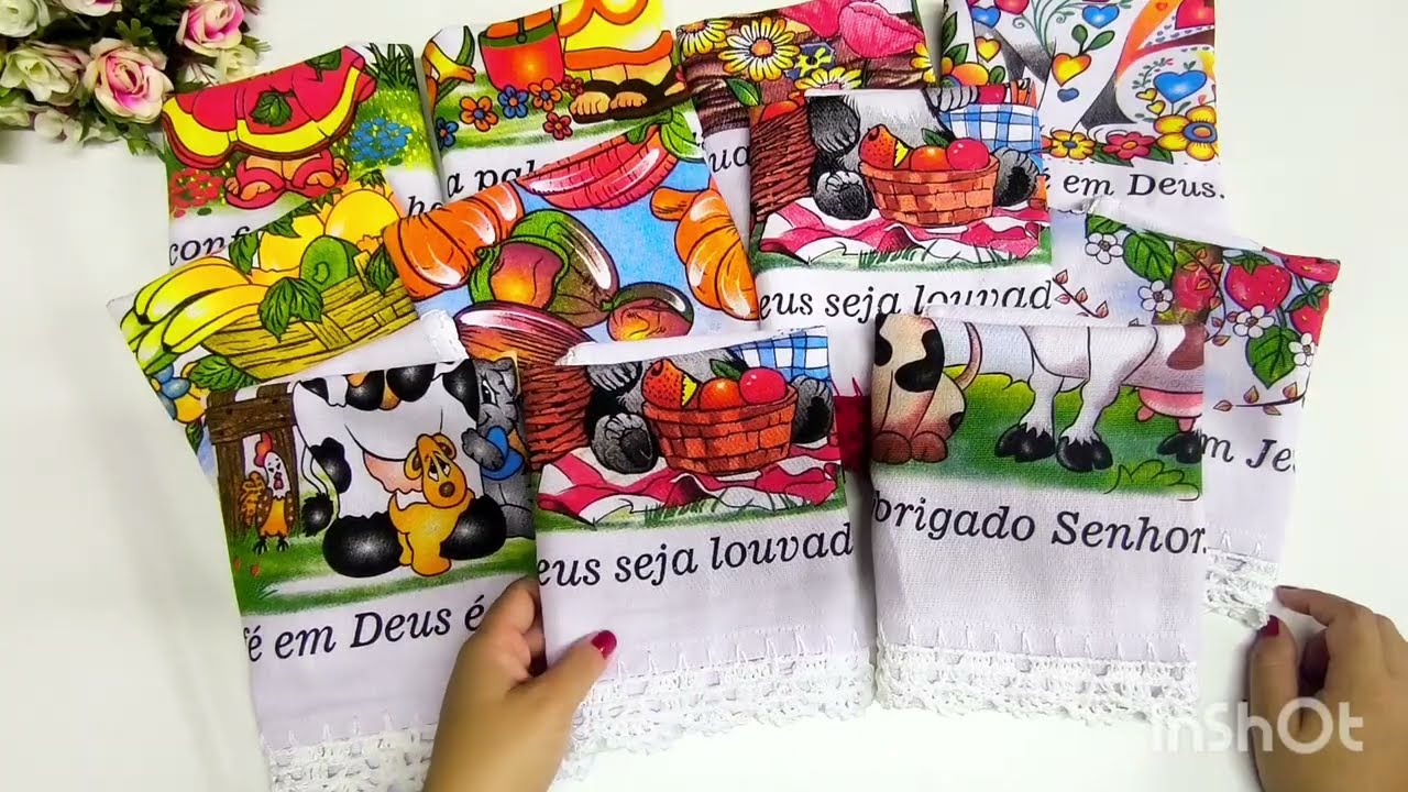 🧶barradinhos nos panos de prato N. Senhora / essa peça é venda certa aqui no ateliê @morenacroche 