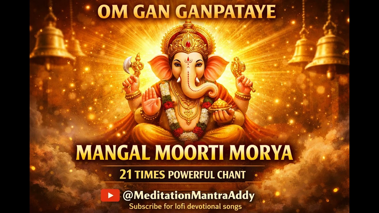 Listen Before Starting Any Work! 🙏 Om Gan Ganpataye Namo Namah | 21 Times Ganesh Mantra