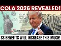 2026 COLA Projection | Social Security Increase Just ANNOUNCED - How Much MONEY Will You Get?