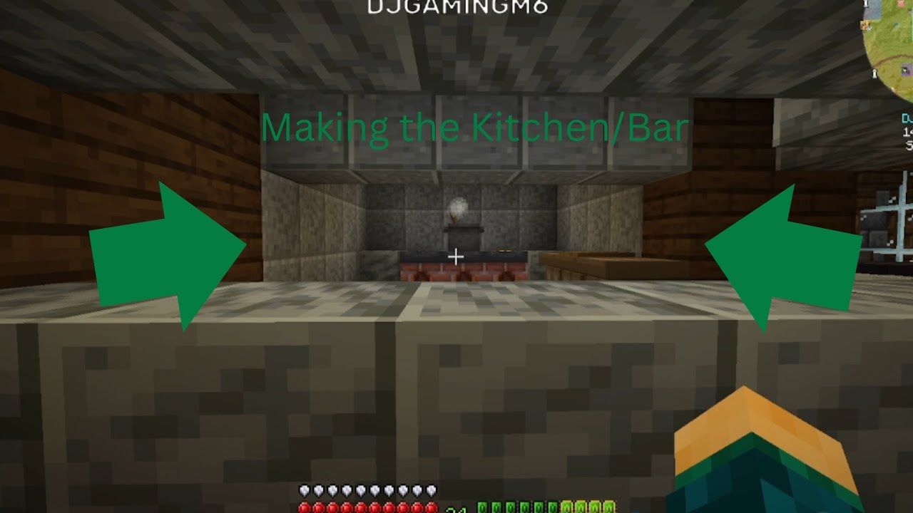 Playing modded Minecraft making the Kitchen/Bar in our Tarven/shop ...