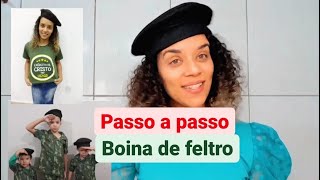 BOINA EXÉRCITO BRASILEIRO. NUMERO 58, EM FELTRO NA COR