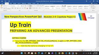 Capstone Project A PowerPoint 365 Modules 3-4 | Up Train  #NewPerspectives