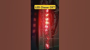 LED Chaser circuit using 555 timer and 4017 counter ic #shorts #electronics