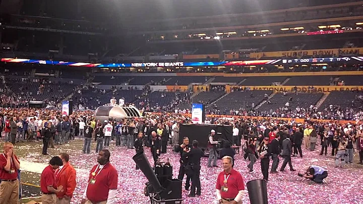 Field Level celebrations after GIANTS WON Super Bowl 46! Justin Tuck Interview NFL Network