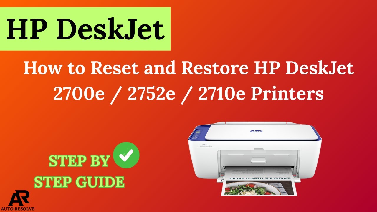Как сбросить и восстановить принтеры HP DeskJet 2700e / 2752e / 2710e