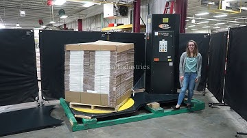 Wulftec Stretch Wrapper Semi Auto WSML-150-B Demonstration