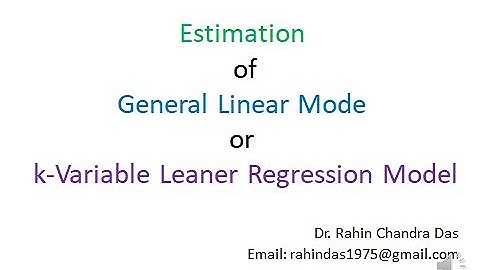 k-Variable Linear Regression Model