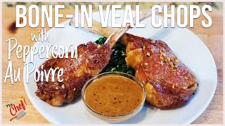 Bone-In Veal Chop w/ Peppercorn Au Poivre Sauce Bone In Veal Chop