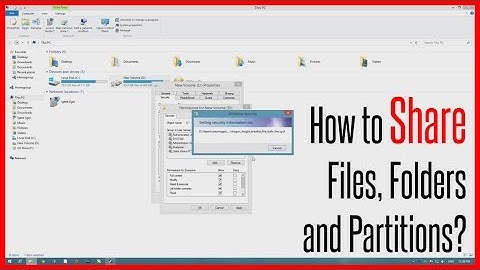 Windows 8.1 & 10 - Sharing Files, Folders and Partitions over Network