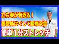 【毎日1分】腰痛、姿勢を改善するストレッチ