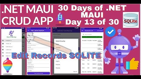 STEP 16. CRUD Employees APP in  .NET MAUI ||Flyout Header|| MVVM|| SQLITE||EDITING ||Part 13