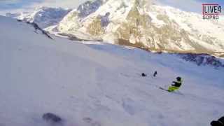Courmayeur freeride with Live4. Anton Ski School edit