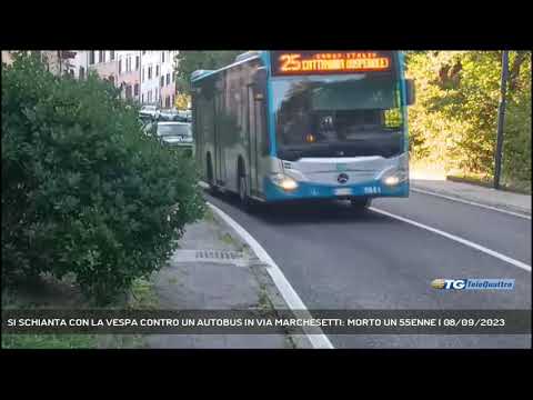 SI SCHIANTA CON LA VESPA CONTRO UN AUTOBUS IN VIA MARCHESETTI: MORTO UN 55ENNE | 08/09/2023
