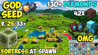 🔥Ultimate [God Seed] For Minecraft 26.33+ Bedrock & PE | Five Blacksmith Village Seed & Sulfur Caves screenshot 1