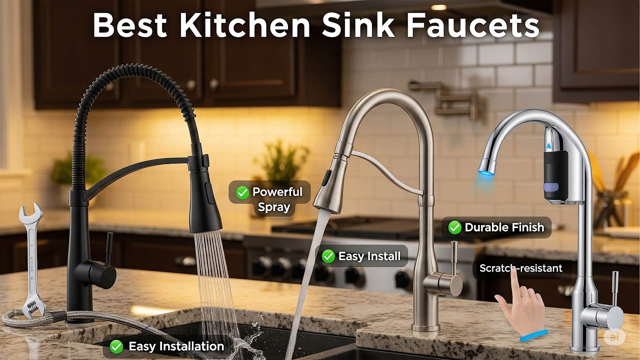 TOP 5 Best Kitchen Sink Faucets 2026 | brushed nickel kitchen faucet